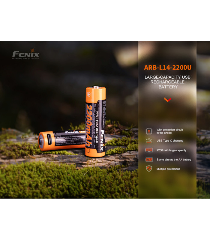 Μπαταρία Fenix ARB-L14-2200U Επαναφορτιζόμενη USB 2200mAh