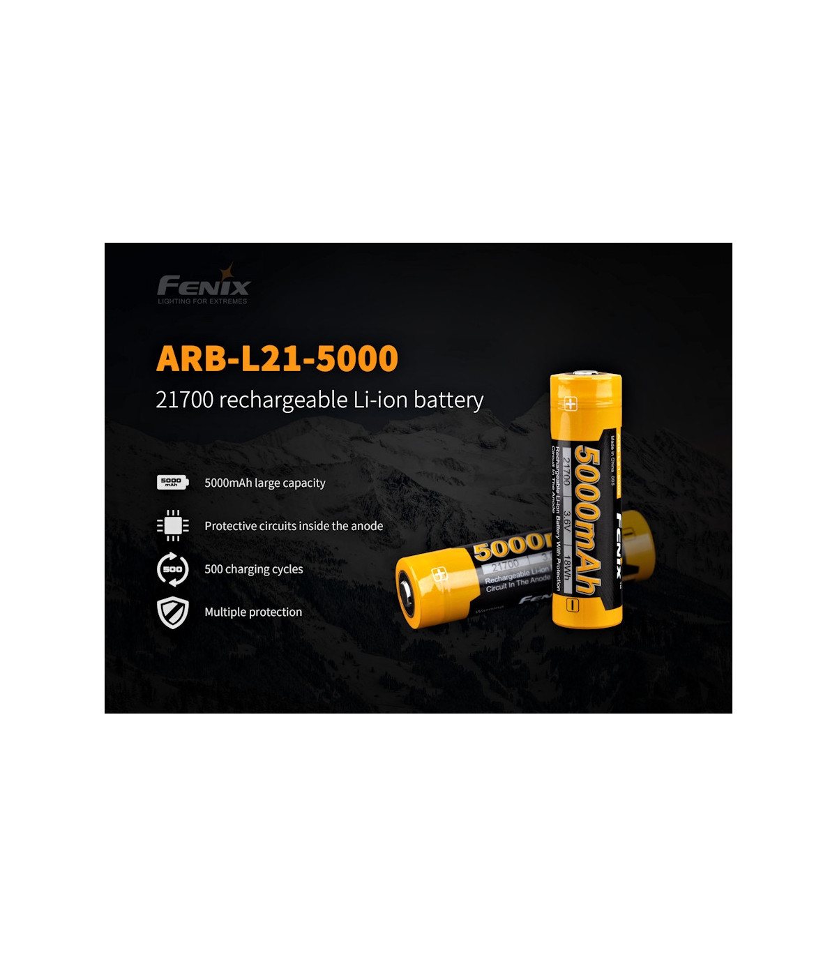 Μπαταρία Fenix ARB-L21-5000 V2 Επαναφορτιζόμενη 5000mAh