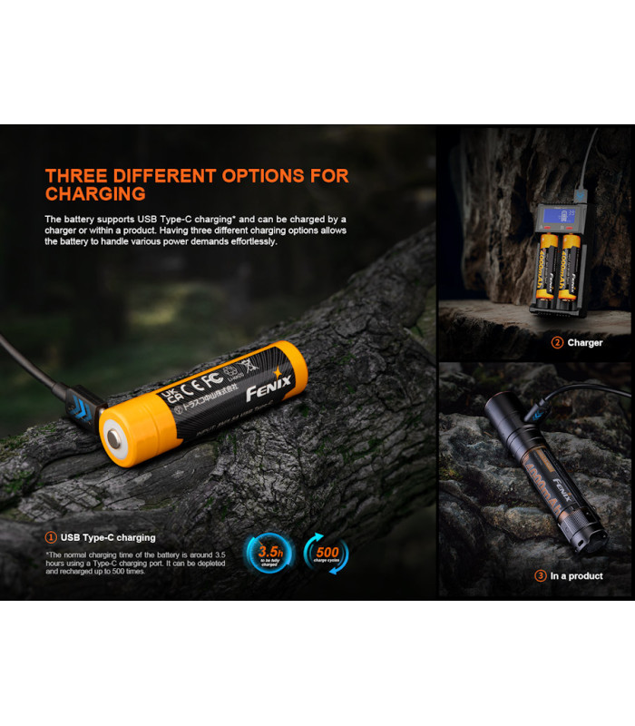 Μπαταρία Fenix ARB-L18-4000U Επαναφορτιζόμενη USB 4000mAh