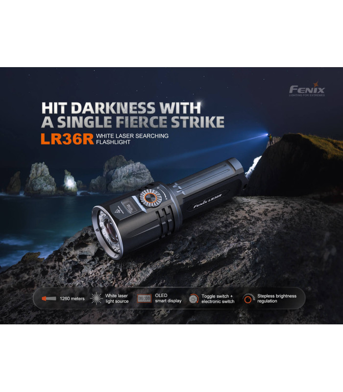 Φακός Laser Fenix LR36R Επαναφορτιζόμενος με USB