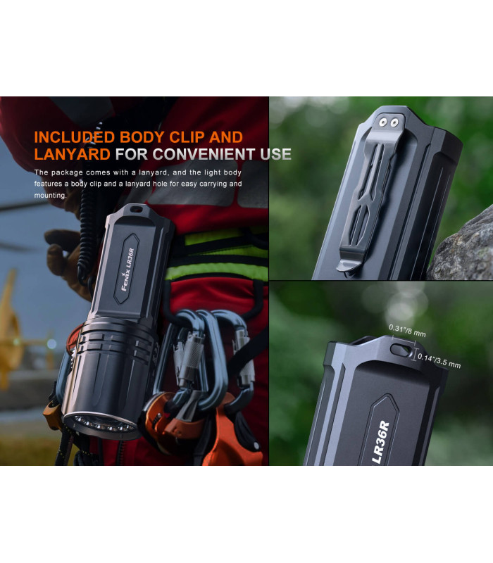 Φακός Laser Fenix LR36R Επαναφορτιζόμενος με USB