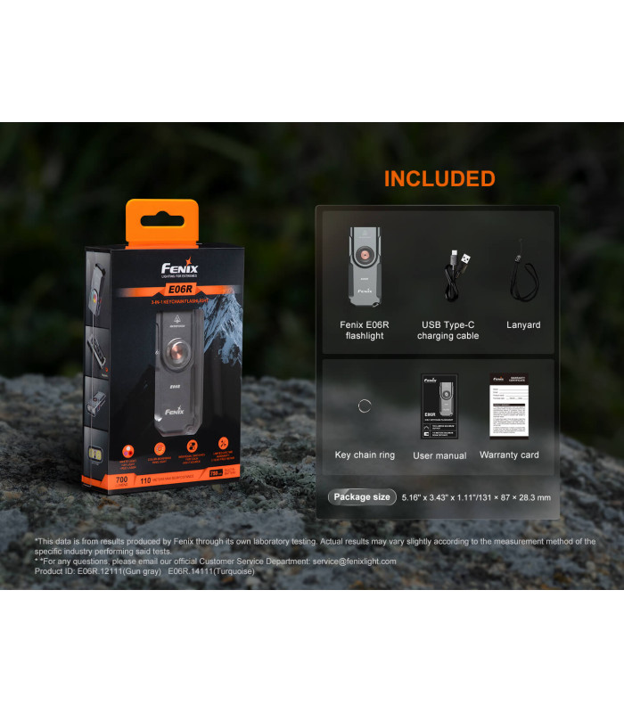 Φακός Fenix E06R Επαναφορτιζόμενος Με USB
