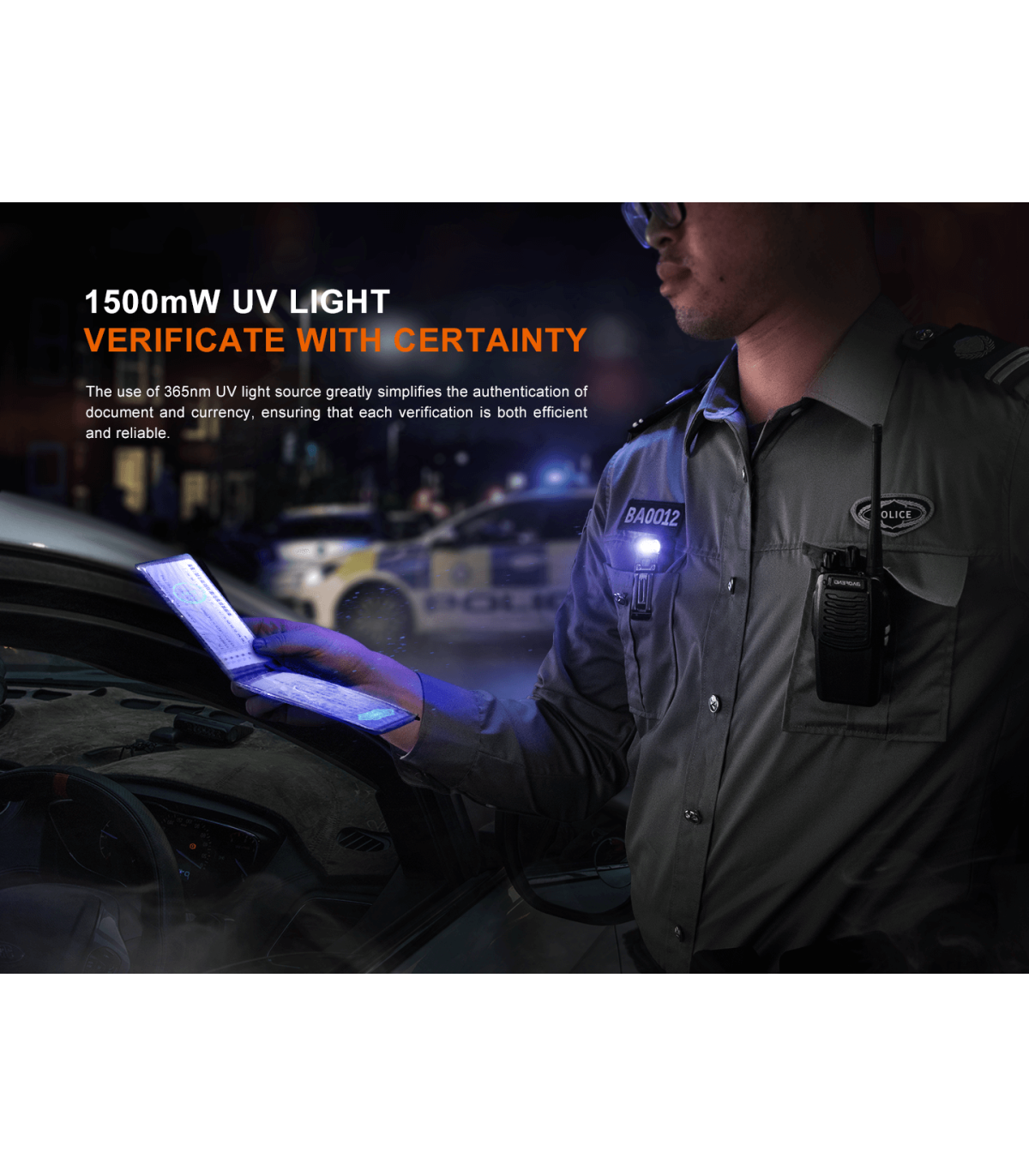 Φακός Fenix SW05R-UV Επαναφορτιζόμενος Με USB