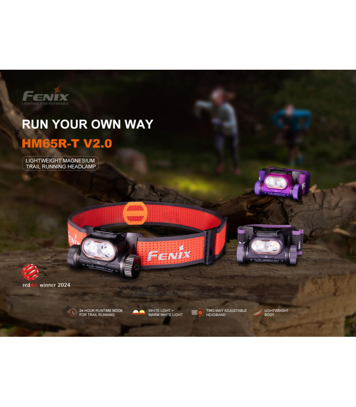 Φακός Κεφαλής Fenix HM65R-T V2.0 Επαναφορτιζόμενος με USB