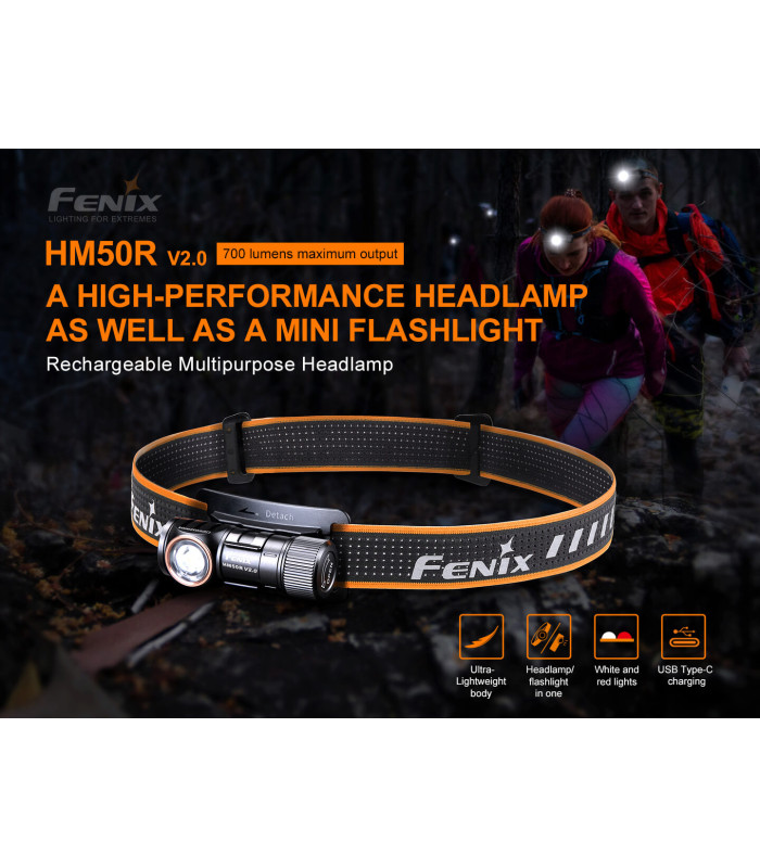 Φακός Κεφαλής Fenix HM50R V2.0 Επαναφορτιζόμενος με USB