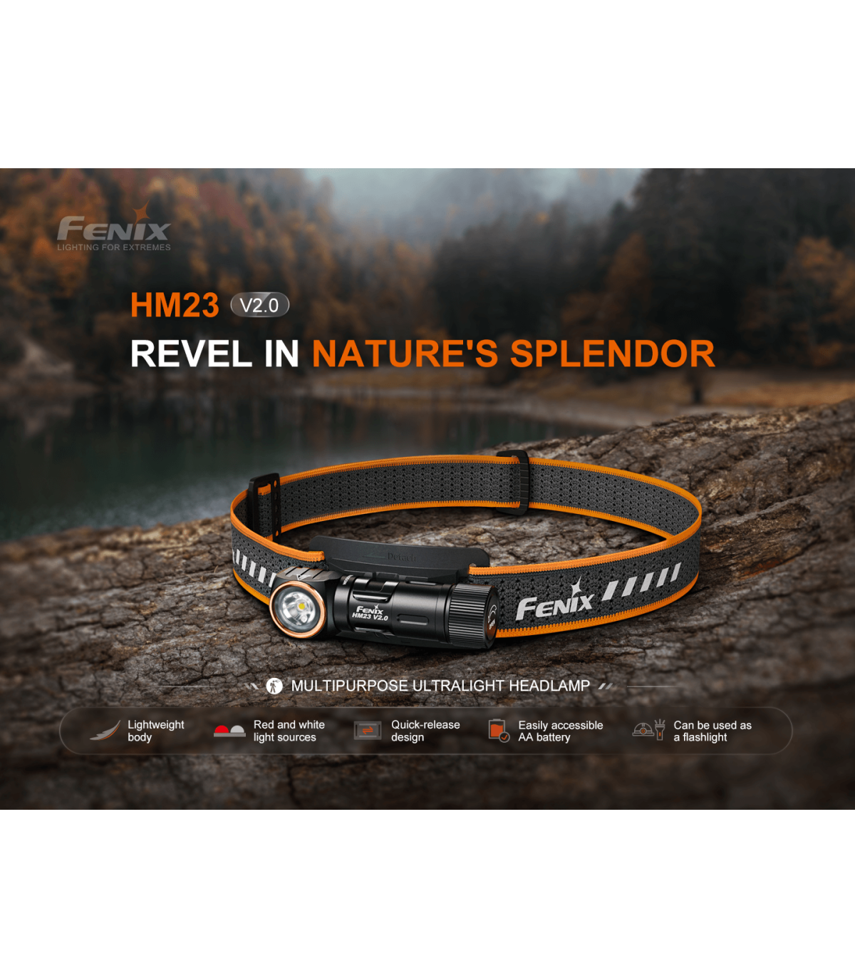 Φακός Κεφαλής Fenix HM23 V2.0 AA