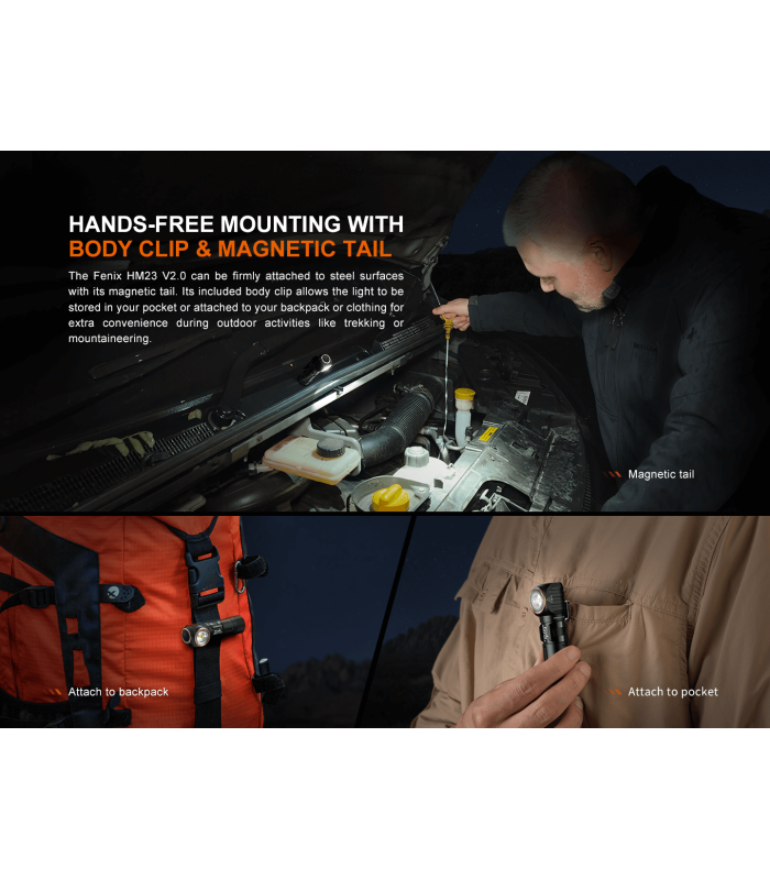 Φακός Κεφαλής Fenix HM23 V2.0 AA