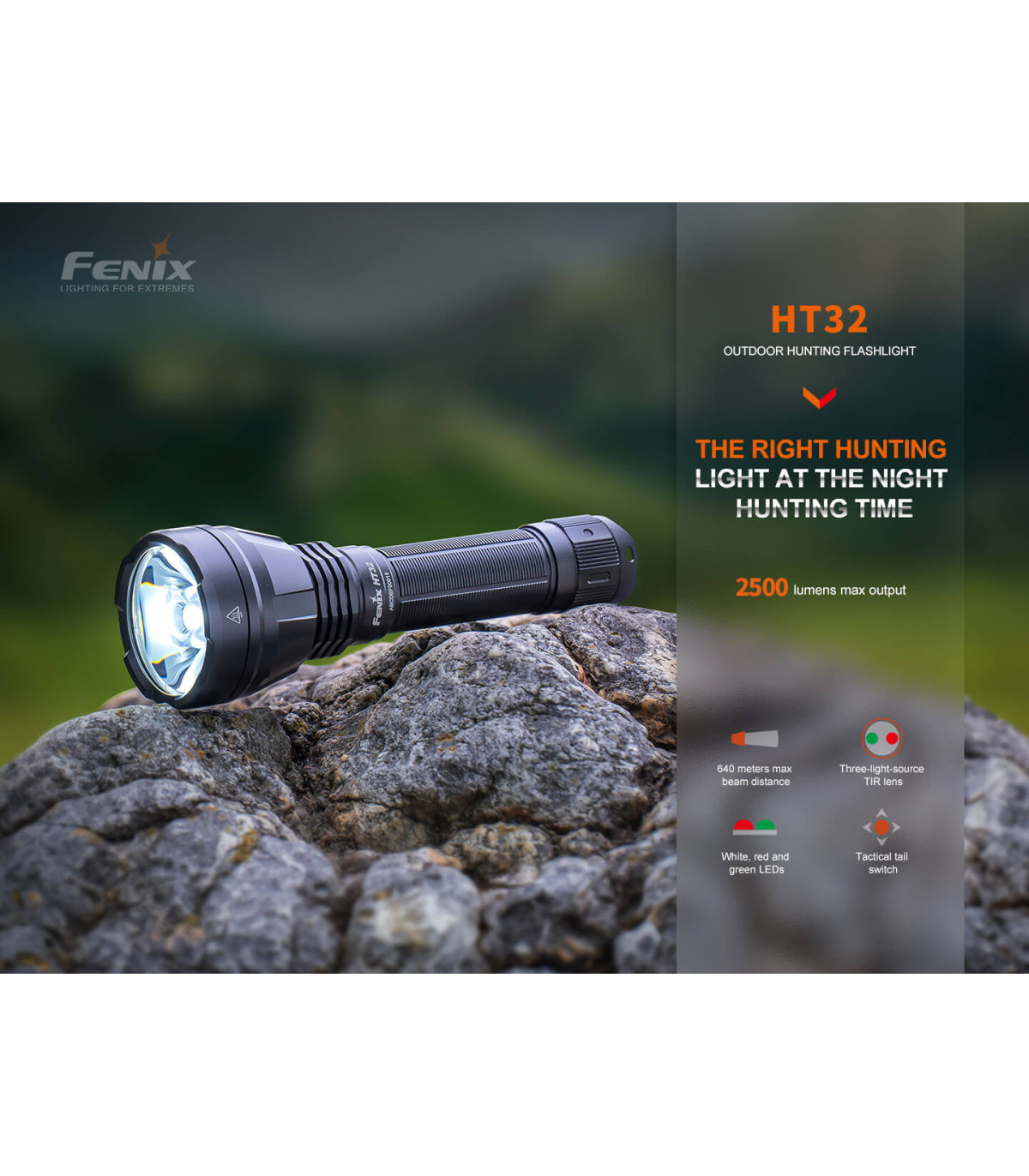 Φακός Fenix HT32 Επαναφορτιζόμενος με USB
