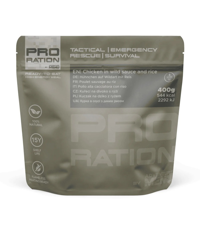 Pro Ration Chicken in Wild Sauce and Rice Λήξη σε 15 Ετη