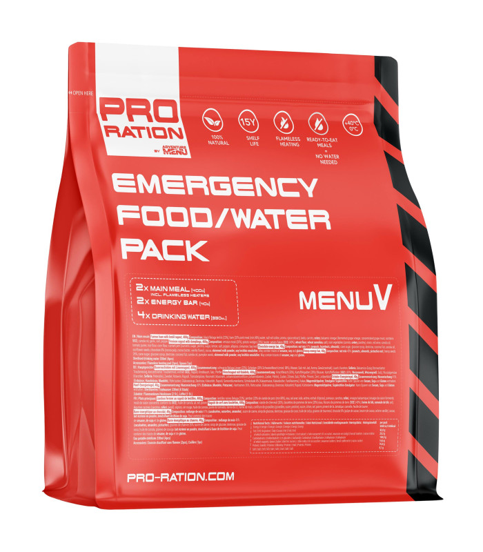 Pro Ration Emergency Food-Water Pack Menu 5 Λήξη σε 15 Ετη