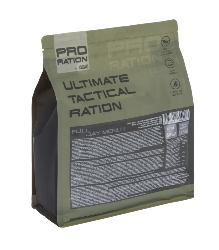 Pro Ration Ultimate tactical ration Full-Day Menu 1