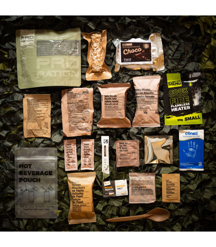 Pro Ration Ultimate tactical ration Half-Day Menu Vege
