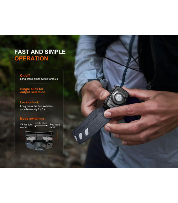 Φακός Κεφαλής Fenix HL12R V2.0 Επαναφορτιζόμενος με USB