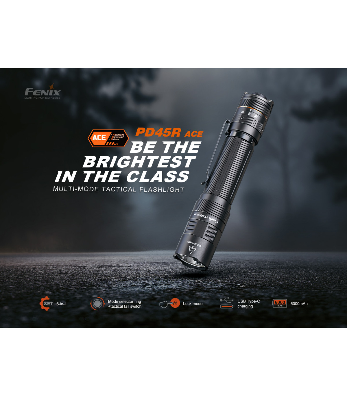 Φακός Fenix PD45R ACE Επαναφορτιζόμενος με USB