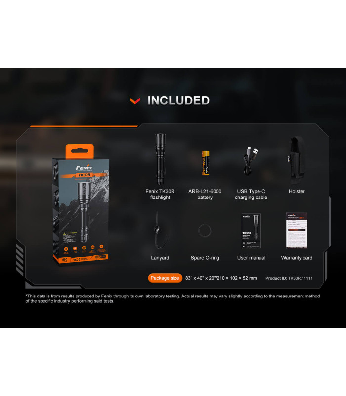 Φακός Fenix TK30R Επαναφορτιζόμενος με USB