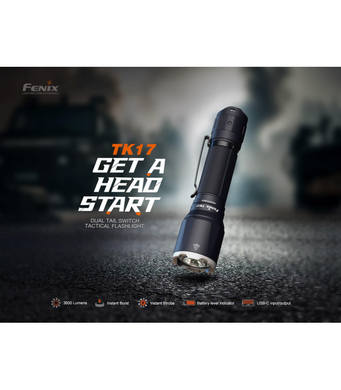 Φακός Fenix TK17 Επαναφορτιζόμενος με USB