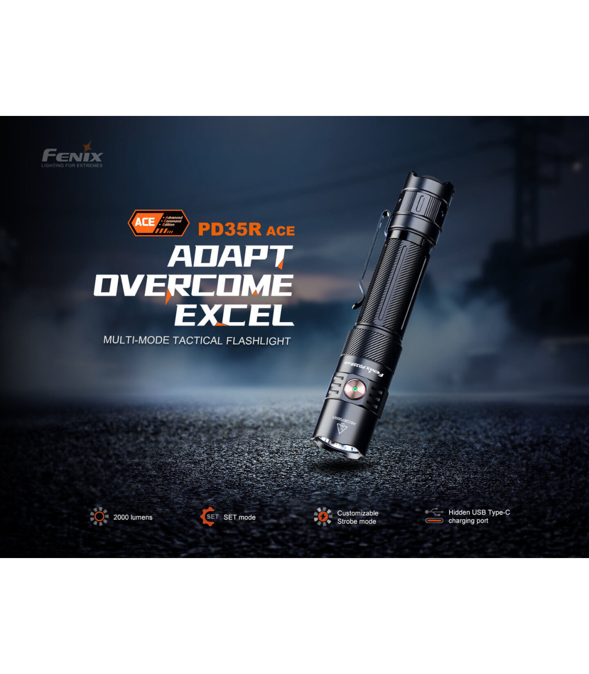 Φακός Fenix PD35R ACE Επαναφορτιζόμενος με USB