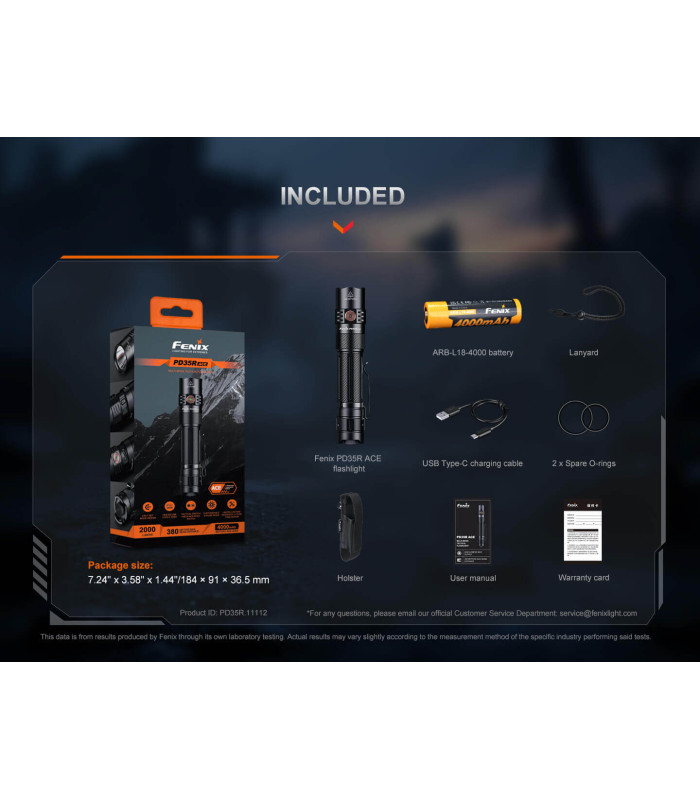 Φακός Fenix PD35R ACE Επαναφορτιζόμενος με USB