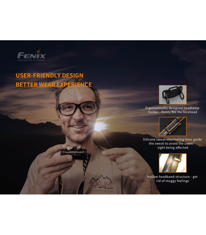 Φακός Κεφαλής Fenix HM65R Επαναφορτιζόμενος με USB