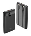 Power Bank Veger C11 10000mAh με Ενσωματωμένα Καλώδια 22.5W