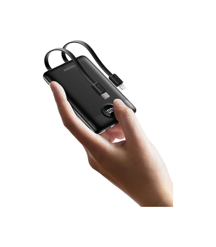 Power Bank Veger C11 10000mAh με Ενσωματωμένα Καλώδια 22.5W