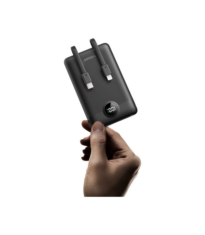 Power Bank Veger C11 10000mAh με Ενσωματωμένα Καλώδια 22.5W