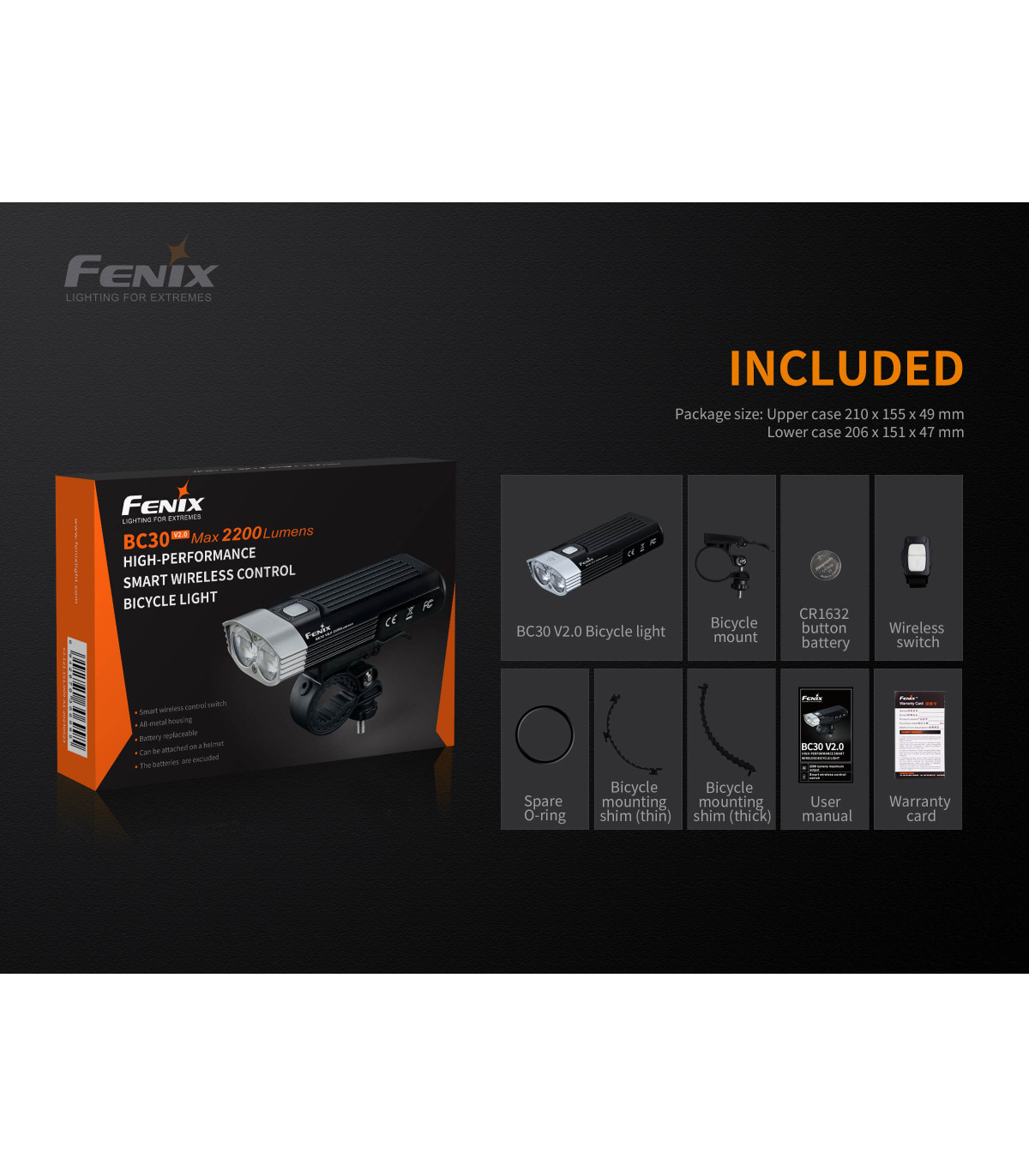Φακός ποδηλάτου Fenix BC30 V2.0