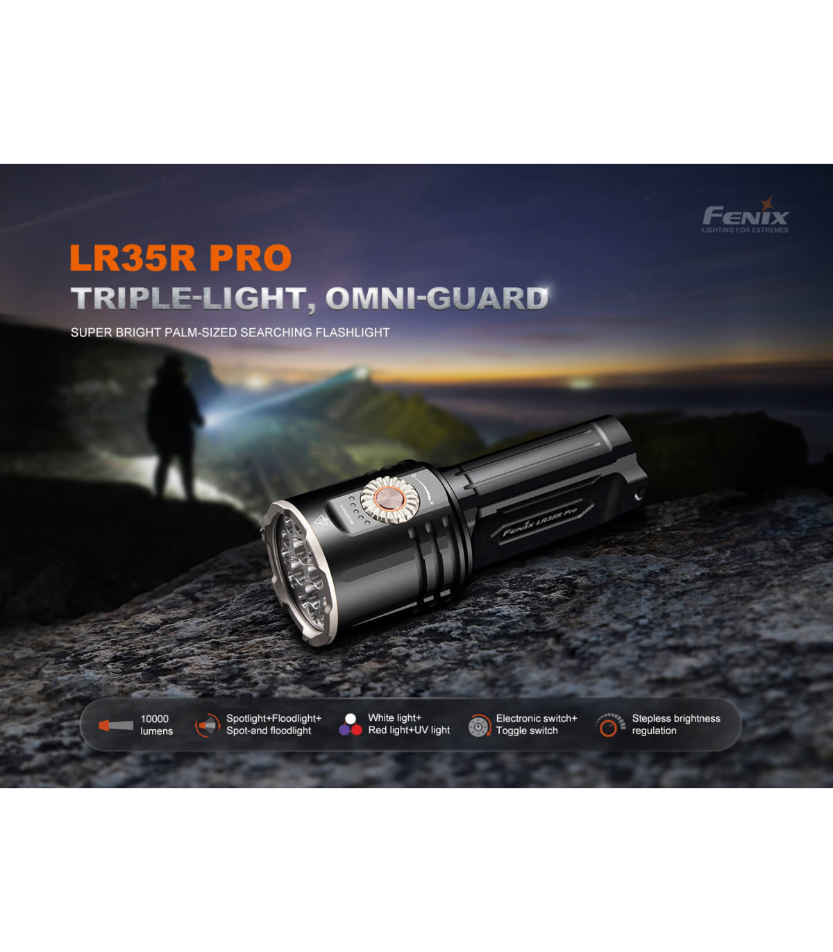 Φακός Fenix LR35R PRO Επαναφορτιζόμενος με USB