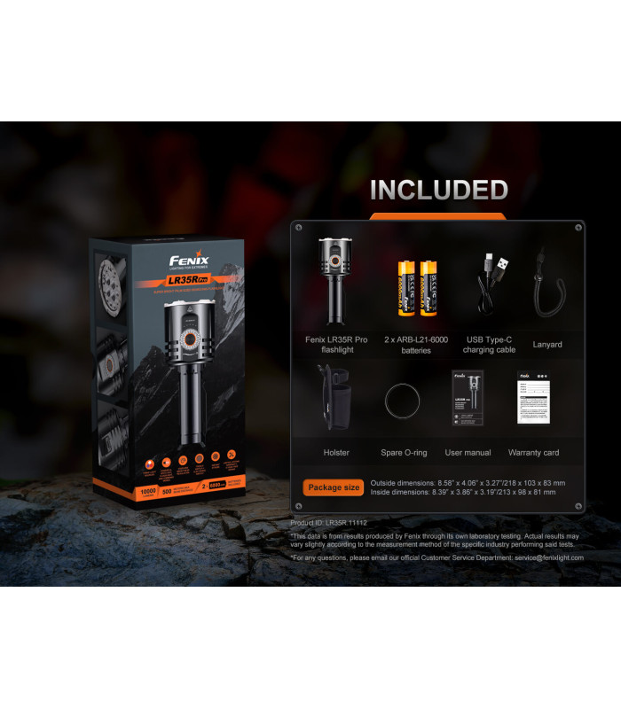 Φακός Fenix LR35R PRO Επαναφορτιζόμενος με USB