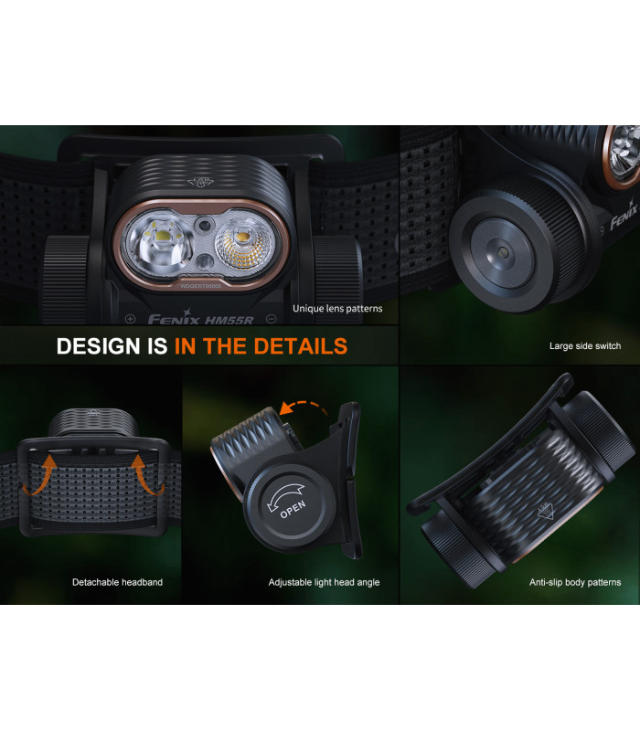 Φακός Κεφαλής Fenix HM55R Επαναφορτιζόμενος με USB