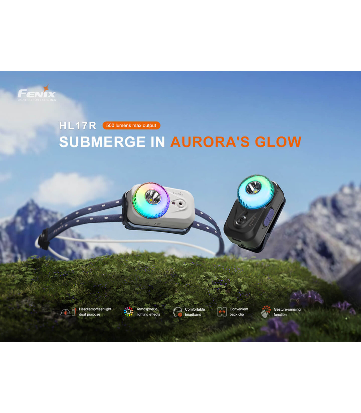 Φακός Κεφαλής Fenix HL17R Επαναφορτιζόμενος με USB