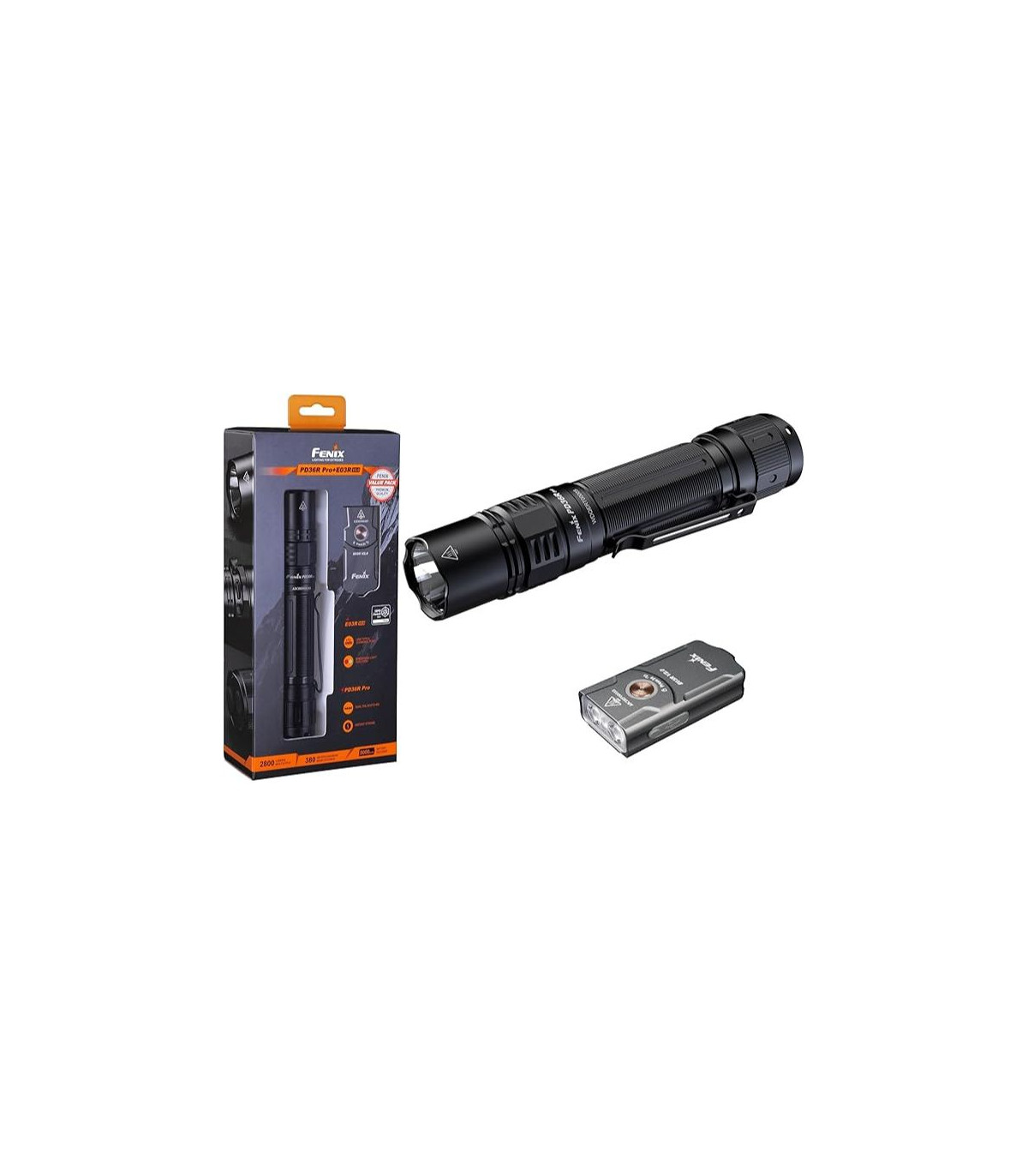 Φακός Fenix PD36R Pro Επαναφορτιζόμενος με USB Δώρο E03R V2.0