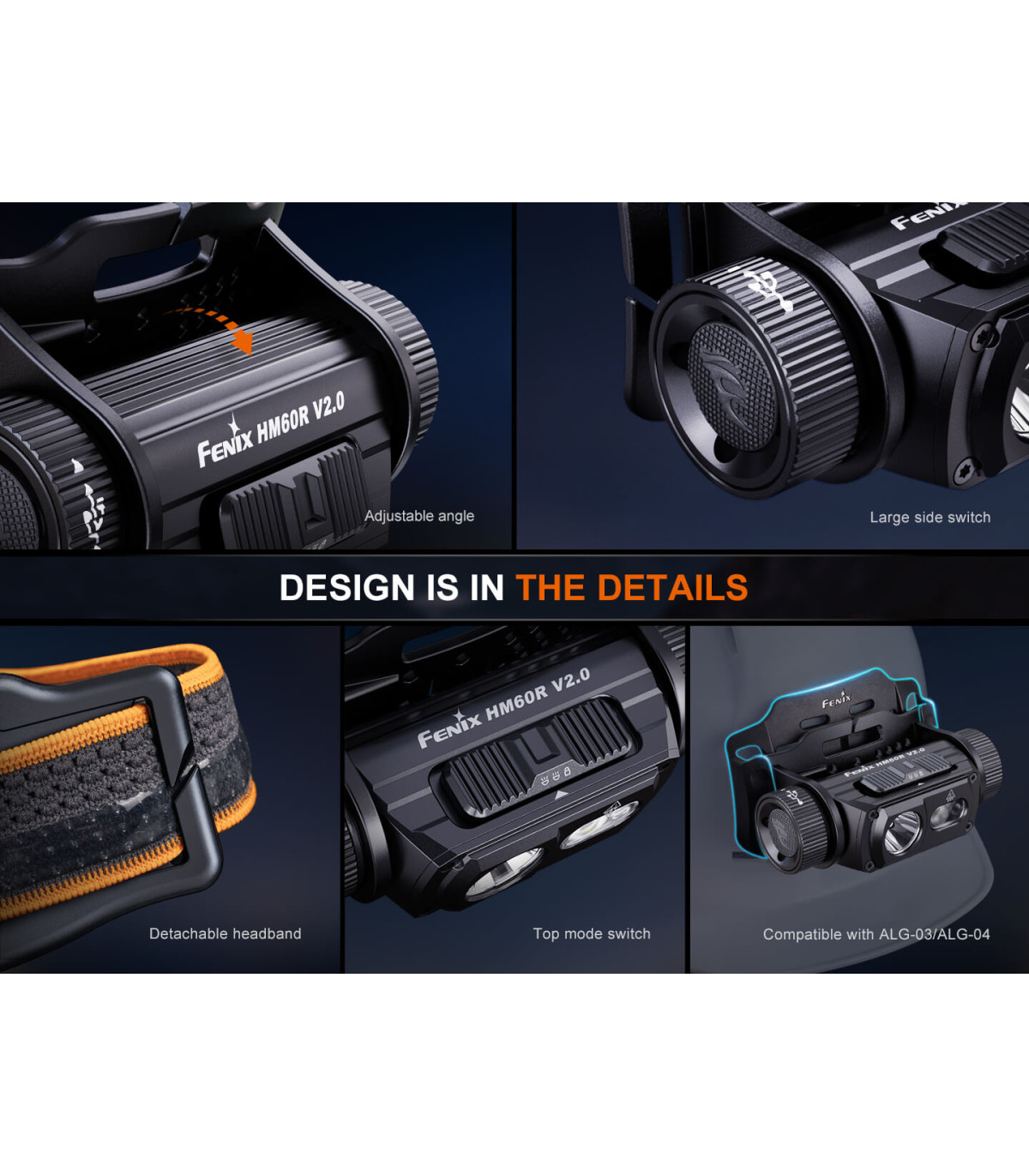 Φακός Κεφαλής Fenix HM60R V2.0 Επαναφορτιζόμενος με USB