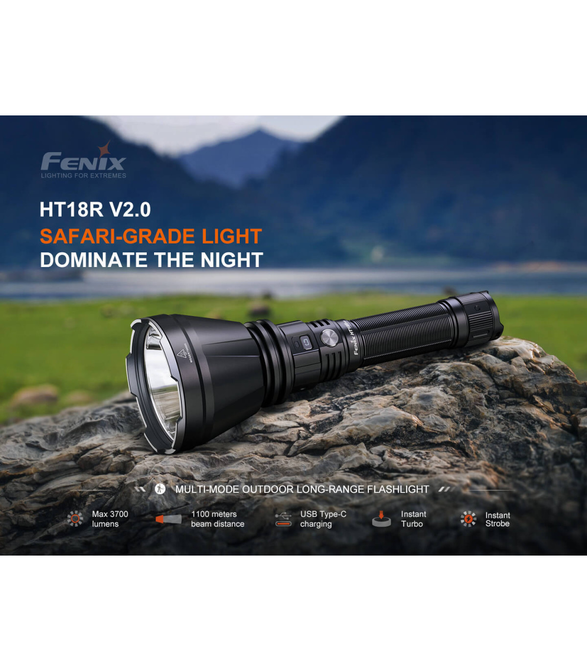 Φακός Fenix HT18R V2.0 Επαναφορτιζόμενος με USB