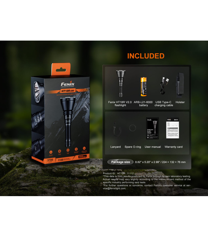 Φακός Fenix HT18R V2.0 Επαναφορτιζόμενος με USB