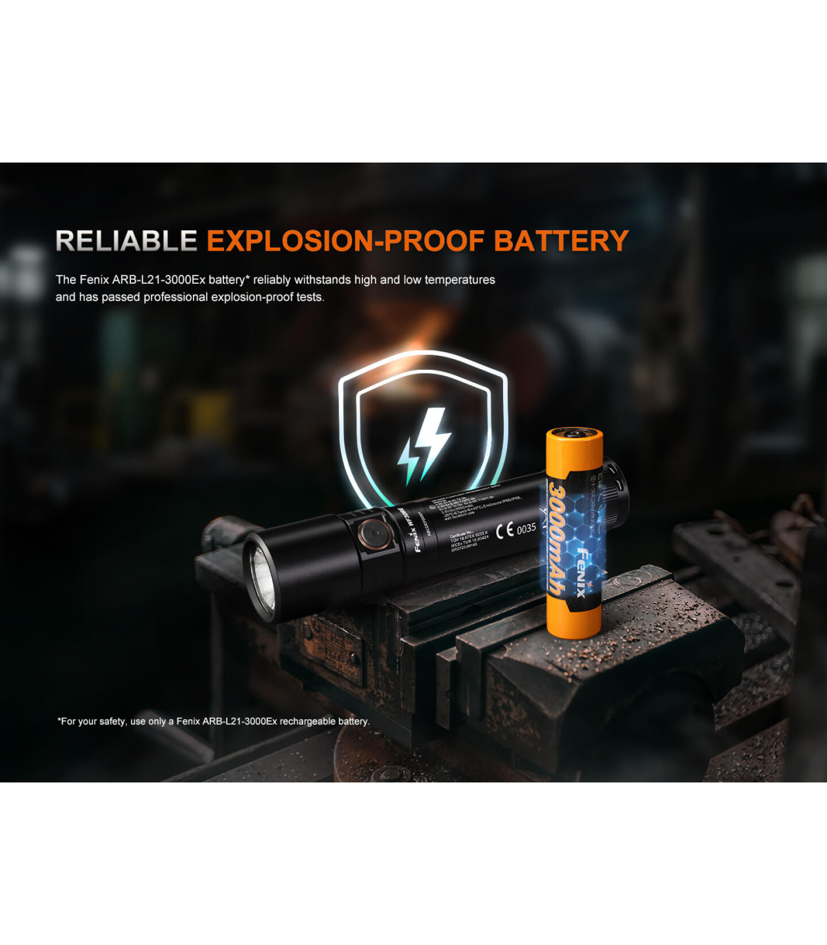 Φακός Fenix WF30RE 2025 ATEX Explosion proof Επαναφορτιζόμενος με usb