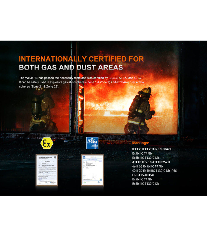 Φακός Fenix WH35RE 2025 ATEX Explosion proof Επαναφορτιζόμενος με usb