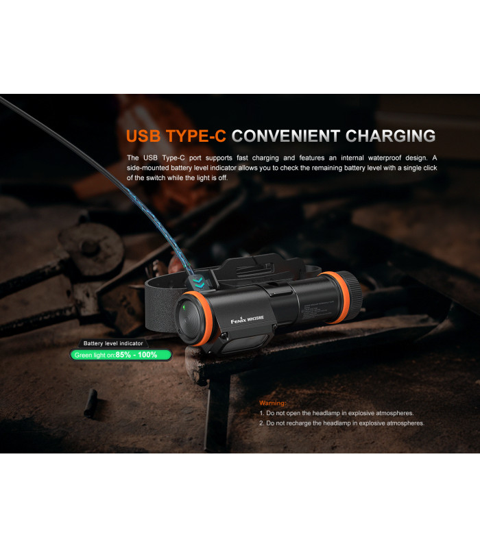 Φακός Fenix WH35RE 2025 ATEX Explosion proof Επαναφορτιζόμενος με usb