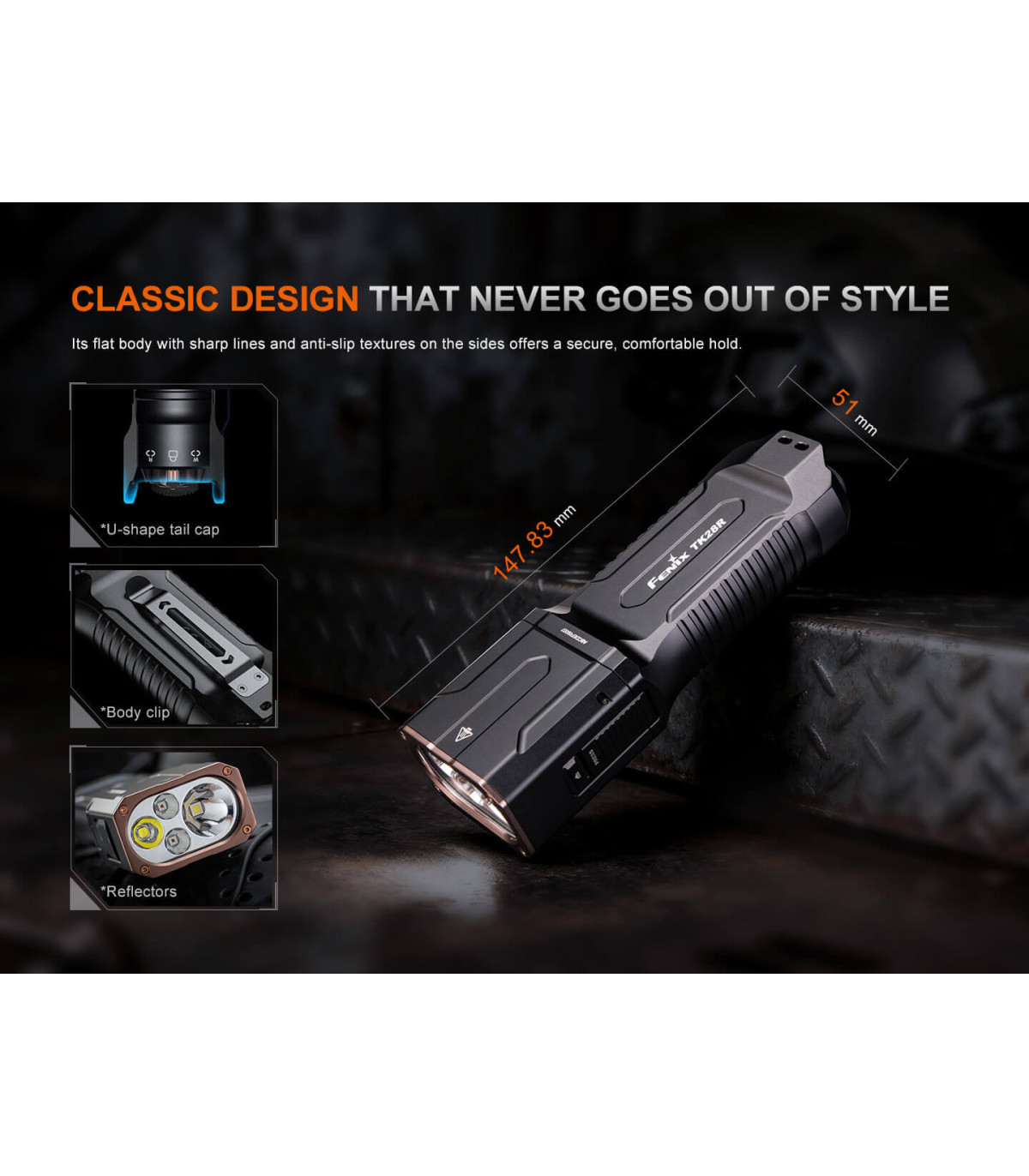 Φακός Fenix TK28R Επαναφορτιζόμενος με usb