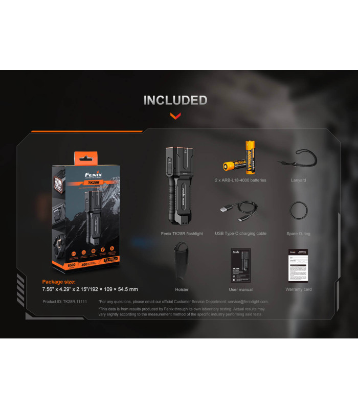 Φακός Fenix TK28R Επαναφορτιζόμενος με usb