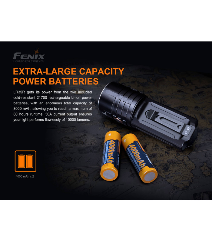 Φακός Fenix LR35R Επαναφορτιζόμενος με USB