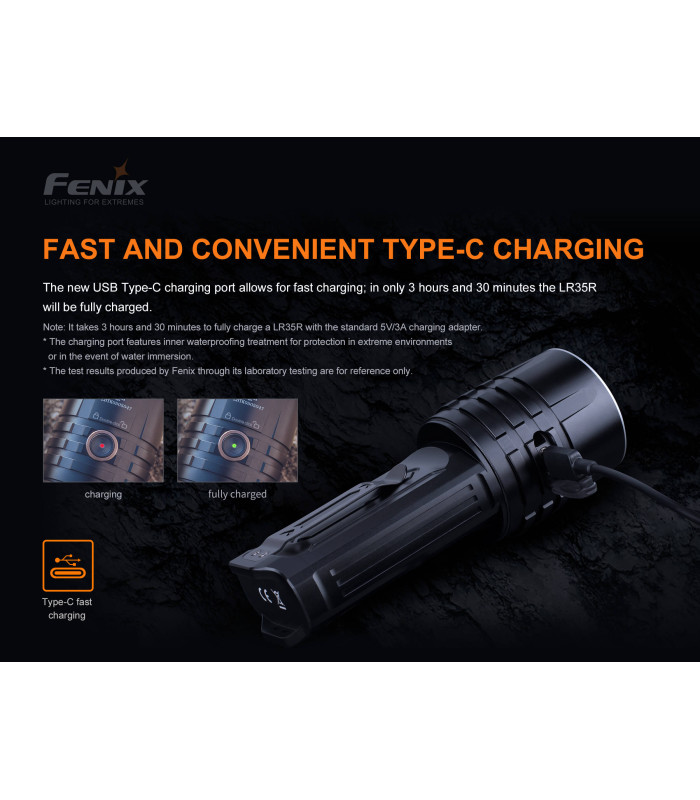 Φακός Fenix LR35R Επαναφορτιζόμενος με USB