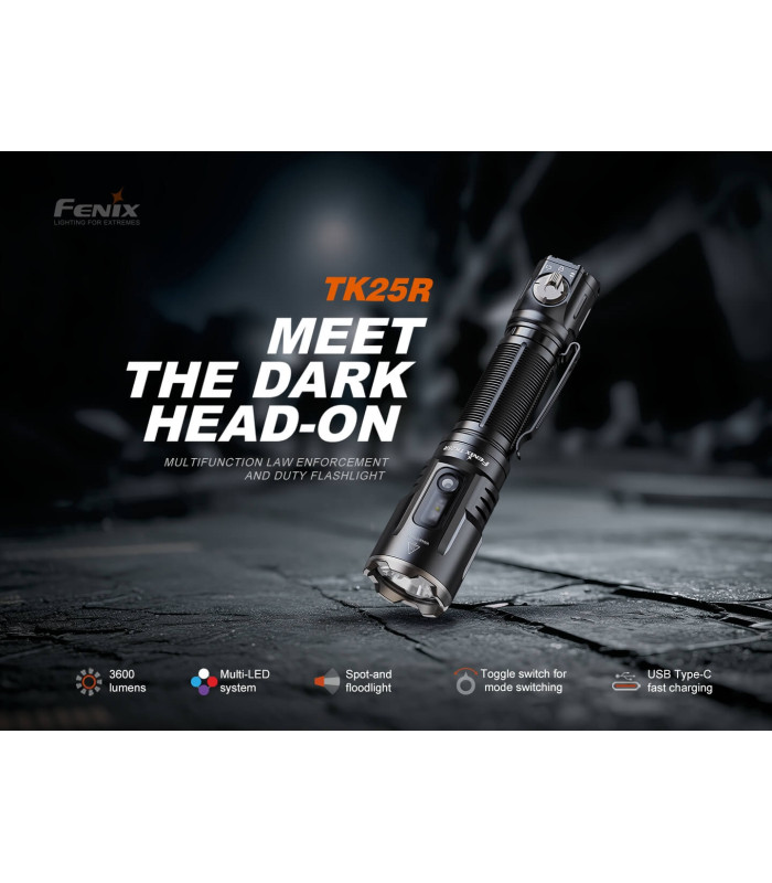Φακός Fenix TK25R Επαναφορτιζόμενος με USB