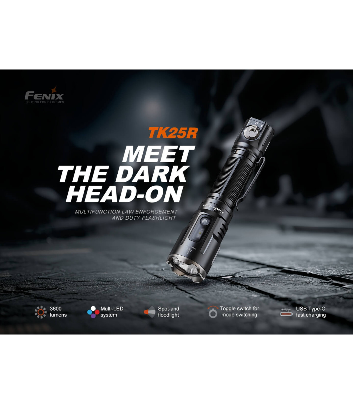Φακός Fenix TK25R Επαναφορτιζόμενος με USB