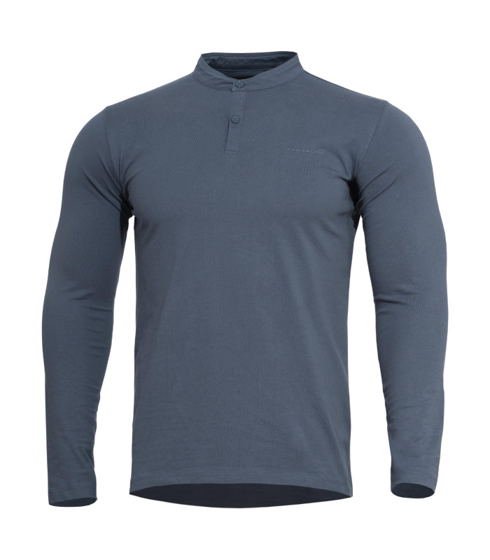 Μπλούζα Pentagon Romeo 2.0 Henley Shirt Βαμβακερή Μακρυμάνικη Με Γιακά Και Δύο Κουμπιά | Sabotage Oddal
