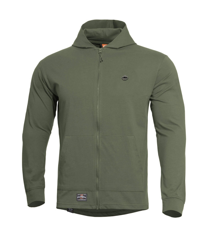 Μπλούζα Φούτερ Pentagon Agis Ring Spun Sweater Βαμβακερό Με Κουκούλα Φερμουάρ Και Τσέπες | Sabotage Oddal