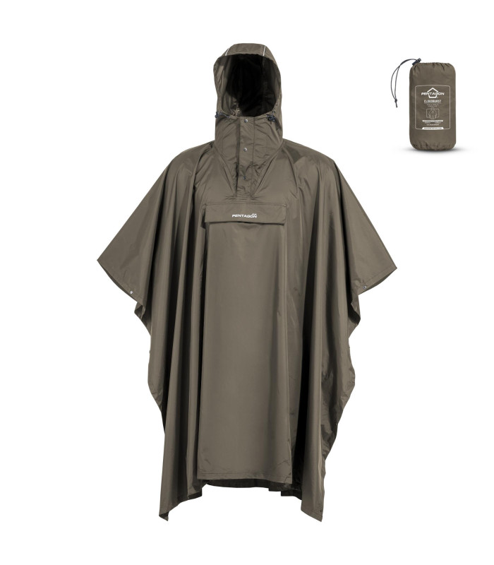 Pentagon Cloudburst Packable Rain Poncho | Sabotage Oddal