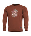 PENTAGON HAWK APEX OF NATURE SWEATER COTTON BLEND PRINTED MAROON RED