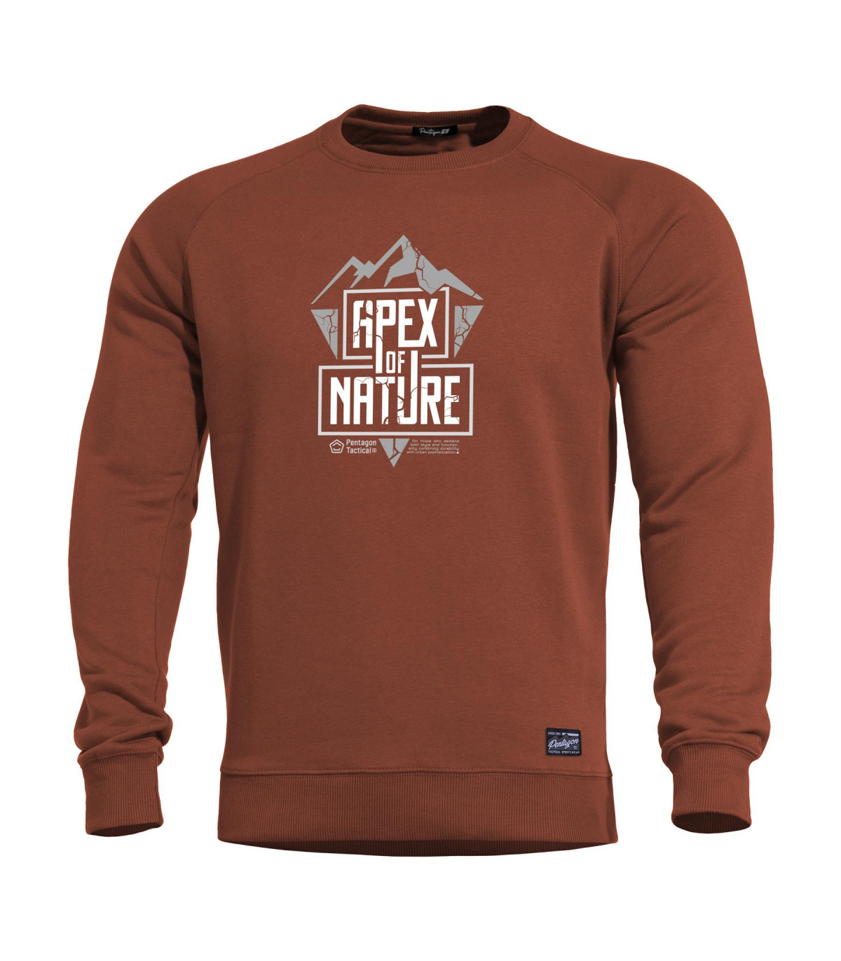 Μπλούζα Φούτερ Pentagon Hawk Apex Of Nature Sweater Βαμβακερό Με Στάμπα Μπορντό | Sabotage Oddal