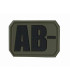 MILTEC 3D BLOOD TYPE PATCH AB (-)